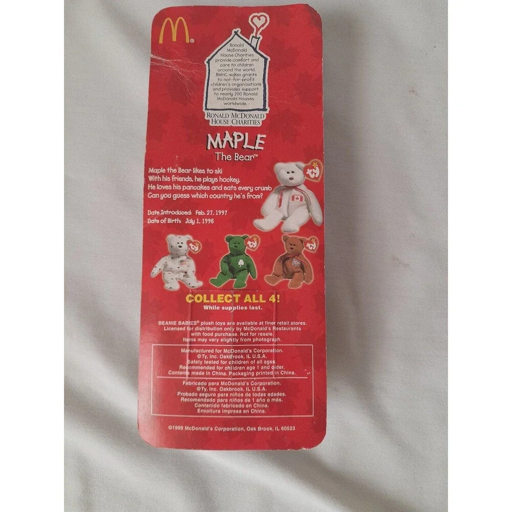 TY 1999 McDonald’s Beanie Babies: Maple and Britannia- NEW